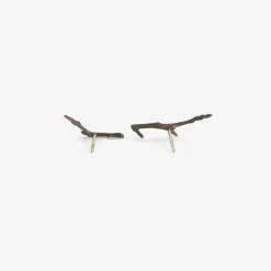 oxidized bronze large branch studs