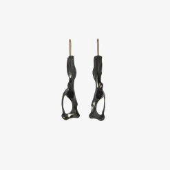 oxidized bronze pelvis earrings