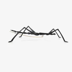 oxidized bronze walking stick insect pin