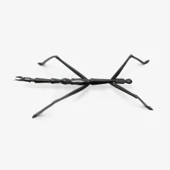oxidized bronze walking stick insect pin
