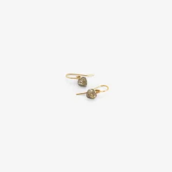oxidized silver & heart shaped diamond earrings, .93ct
