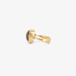 rosy orange tourmaline chiclet empire ring