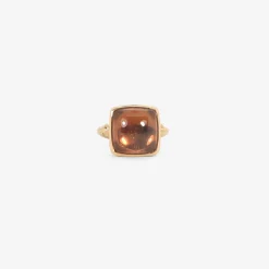 rosy orange tourmaline chiclet empire ring