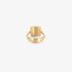 rosy orange tourmaline chiclet empire ring