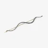 small oxidized bronze straight snake pin