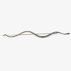small oxidized bronze straight snake pin