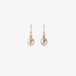 small pink pearl earrings