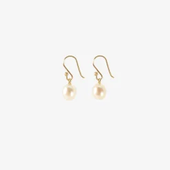 small white pearl earrings