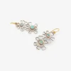 sterling silver & ethiopian opal double starry flowery earrings