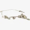sterling silver & 14k full mushroom necklace with labradorite drops