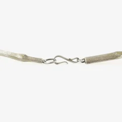 sterling silver & 14k full mushroom necklace with labradorite drops