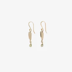 sterling silver & sapphire ivy leaf earrings