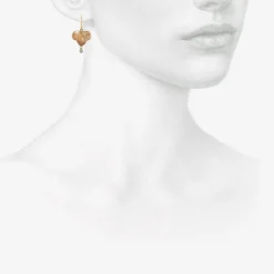 sterling silver & sapphire ivy leaf earrings