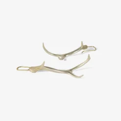 sterling silver antler earrings