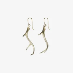 sterling silver antler earrings