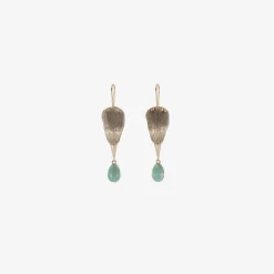 sterling silver bird head earrings with turquoise eggs