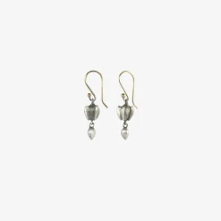 sterling silver buckwheat & groat earrings