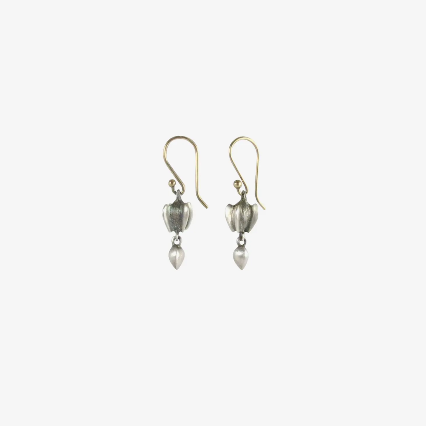 sterling silver buckwheat & groat earrings