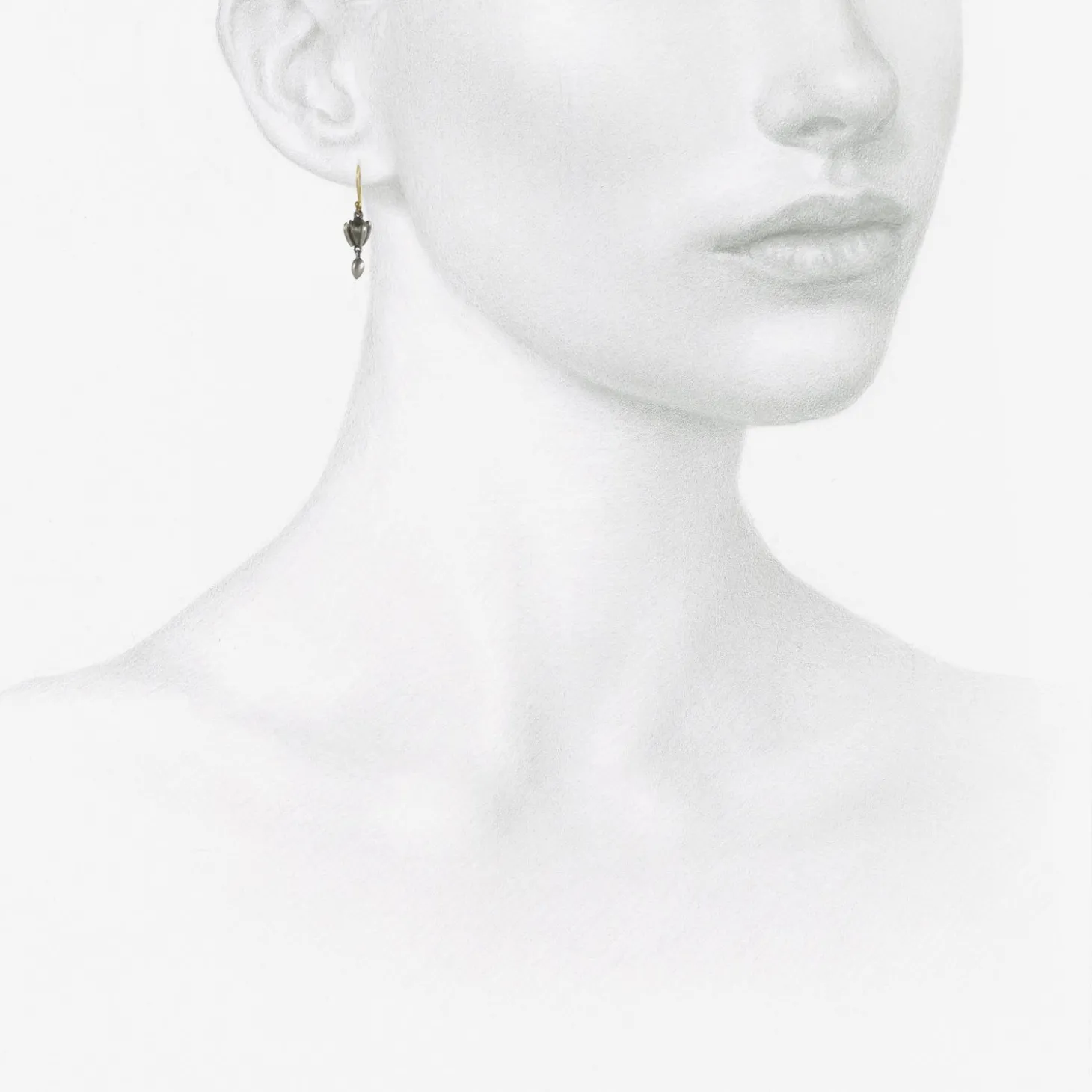 sterling silver buckwheat & groat earrings