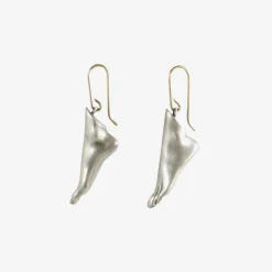 sterling silver feet earrings