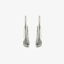sterling silver feet earrings
