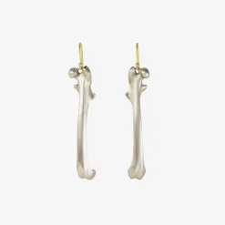 sterling silver femur earrings