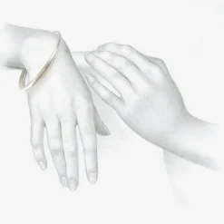 sterling silver oval bangle