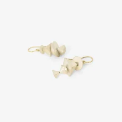 sterling silver small 4-tiered neo-geo earrings
