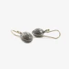 sterling silver small walnut earrings