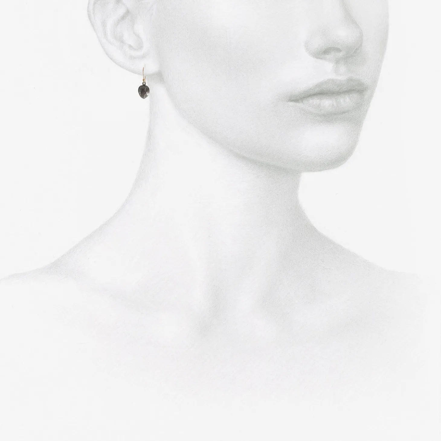 sterling silver small walnut earrings