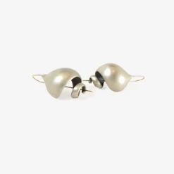 sterling silver snail shell earrings