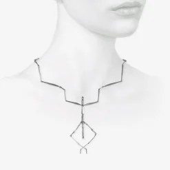 sterling silver stick bug necklace