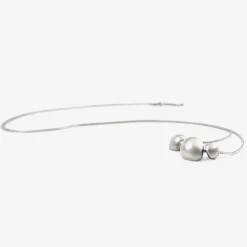 sterling silver three snail shell necklace, 17"