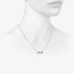 sterling silver two snail shell necklace, 20